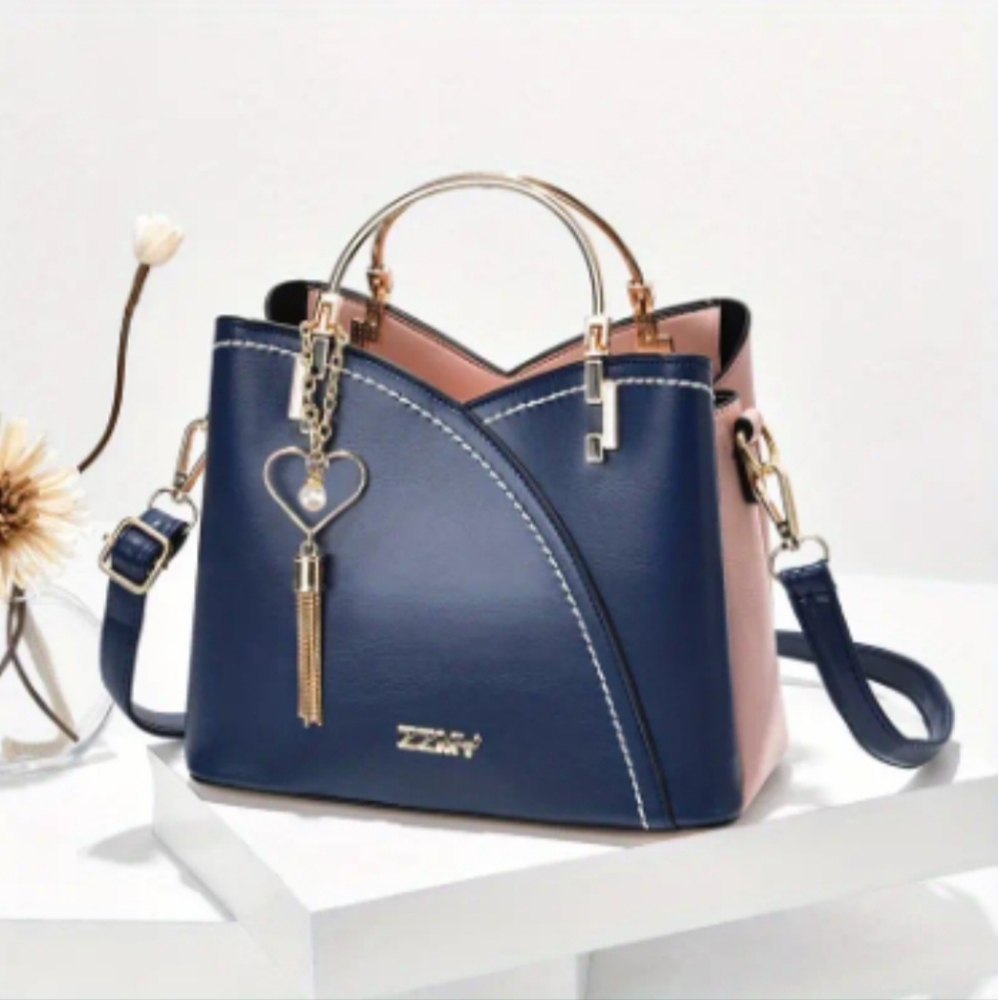 Fashion Two Tone Handbag